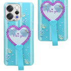 For Vivo V70 | Vivo V70 Elite 5G Back Cover Case (3D Cute Heart Strap Holder | Camera Protection | Designer Girls Print)