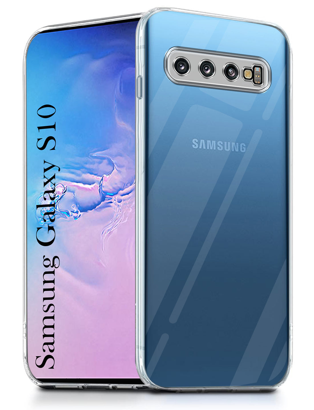 For Samsung Galaxy S10 Back Cover ( Silicone Clear Shockproof Case with Camera Protection | Soft and Flexible | Transparent)