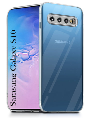 For Samsung Galaxy S10 Back Cover ( Silicone Clear Shockproof Case with Camera Protection | Soft and Flexible | Transparent)