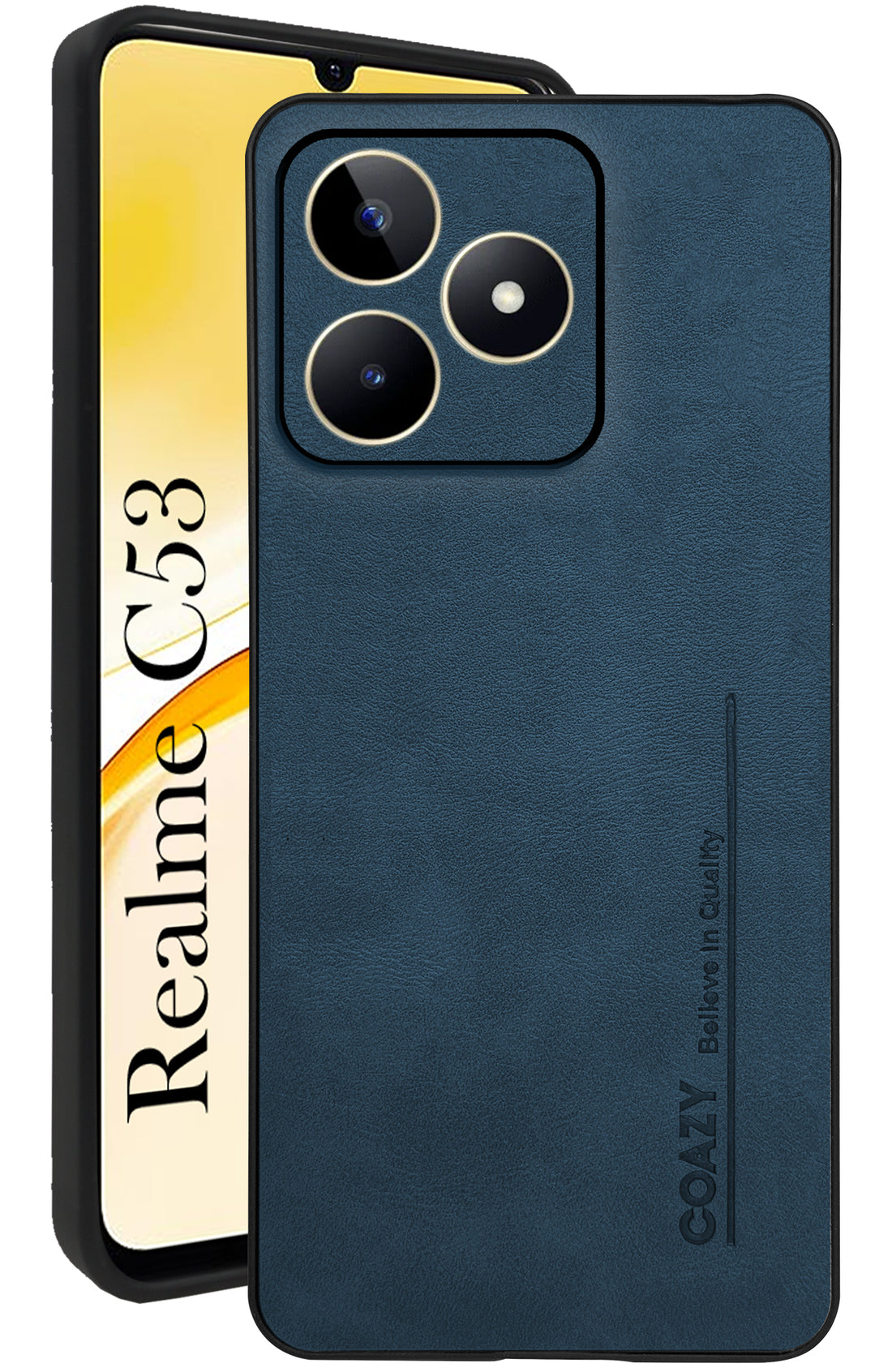 For Realme C53 Back Cover Case (Professional Vegan Leather | Camera Protection | Slim & Soft)