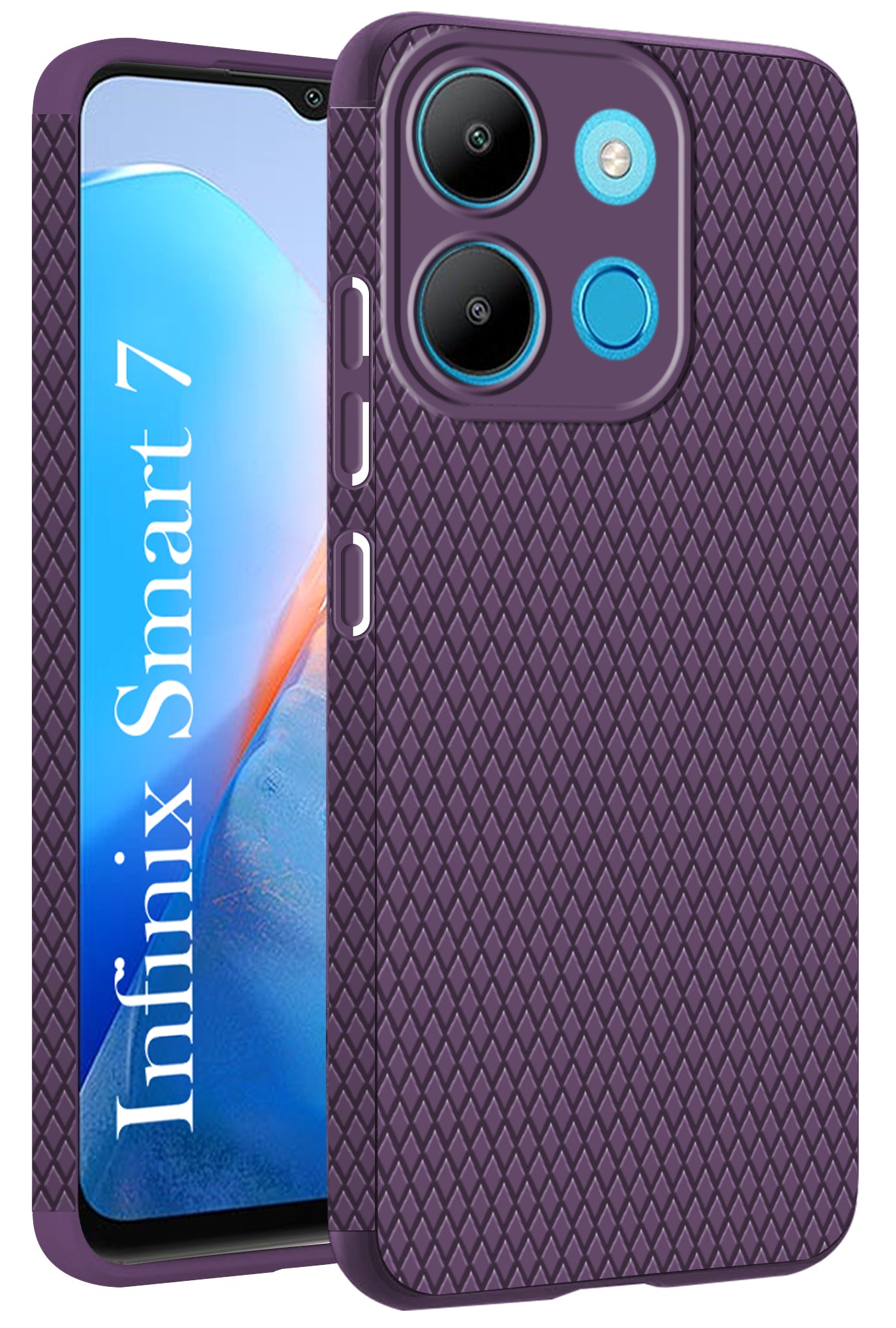 For Infinix Smart 7 Back Cover Case (Liquid Silicone | Side Grip | Camera Protection)