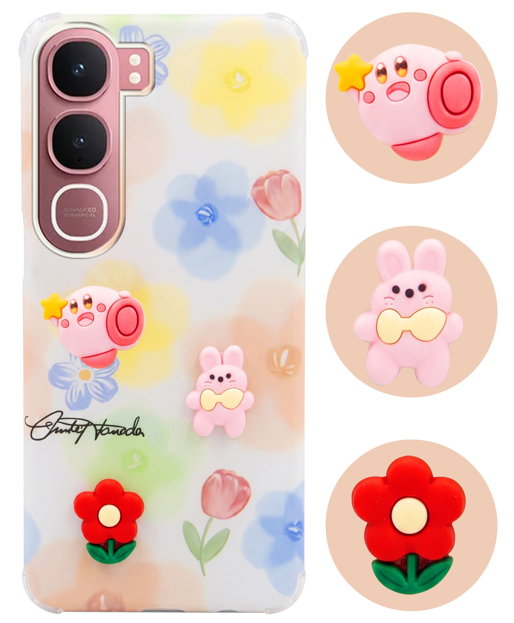 For Vivo Y31 5G Back Cover Case (3D Cute Cartoons | Hard Back Side Soft | Matte Premium Finish | HD Printing)
