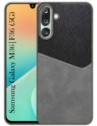 For Samsung Galaxy M36 | Samsung Galaxy F36 Back Cover Case (Dual PU Leather Stitch | Professional Minimalist | Soft and Flexible)