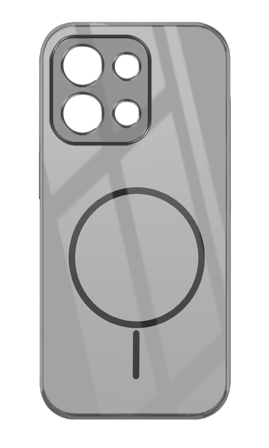 For OnePlus 13S Back Cover Case (Crystal Clear Case | MagSafe Wireless Charging Support | Hard Anti Yellow | Camera Protection Bump)