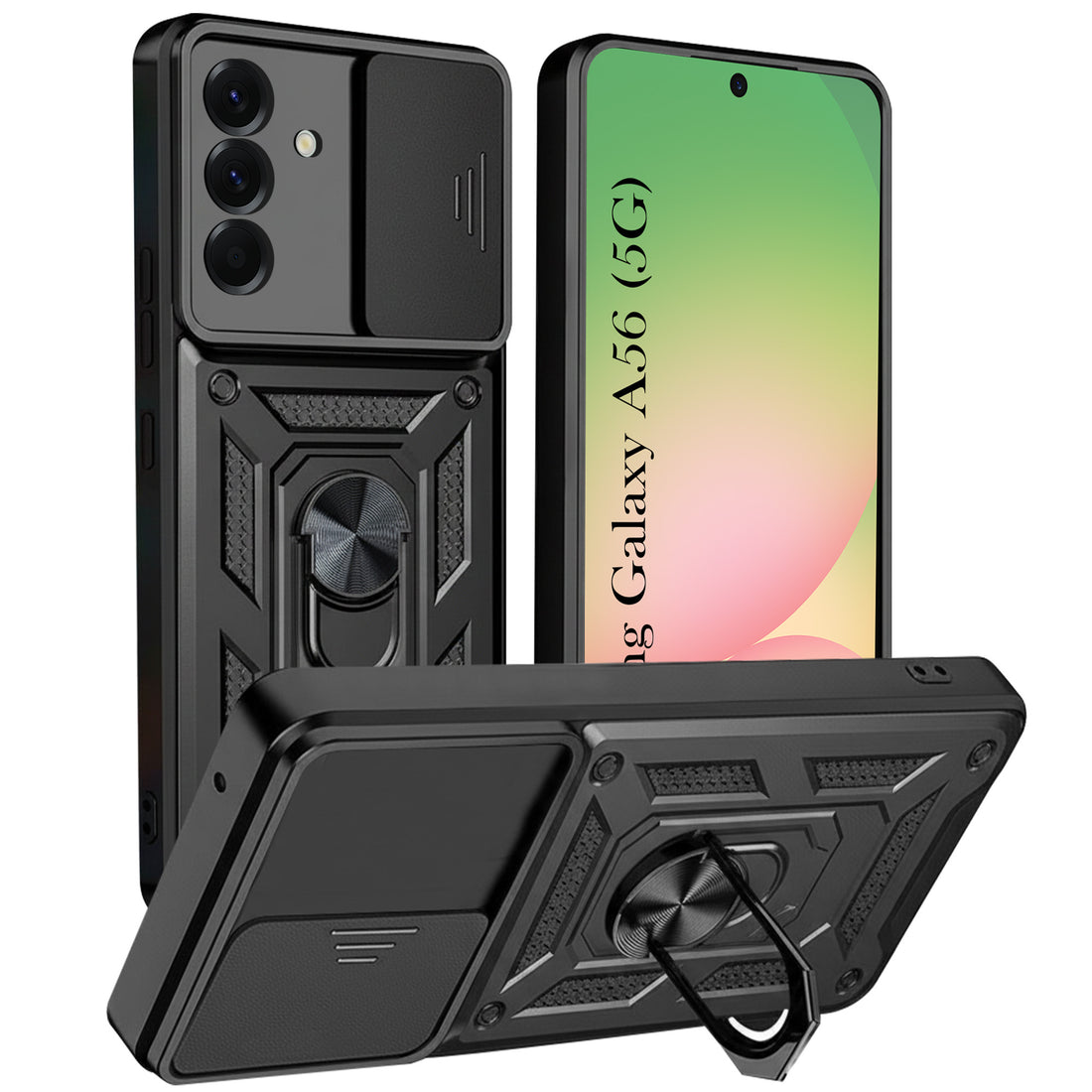 For Samsung Galaxy A56 Back Cover Case (Hybrid Dual Armor Polycarbonate)