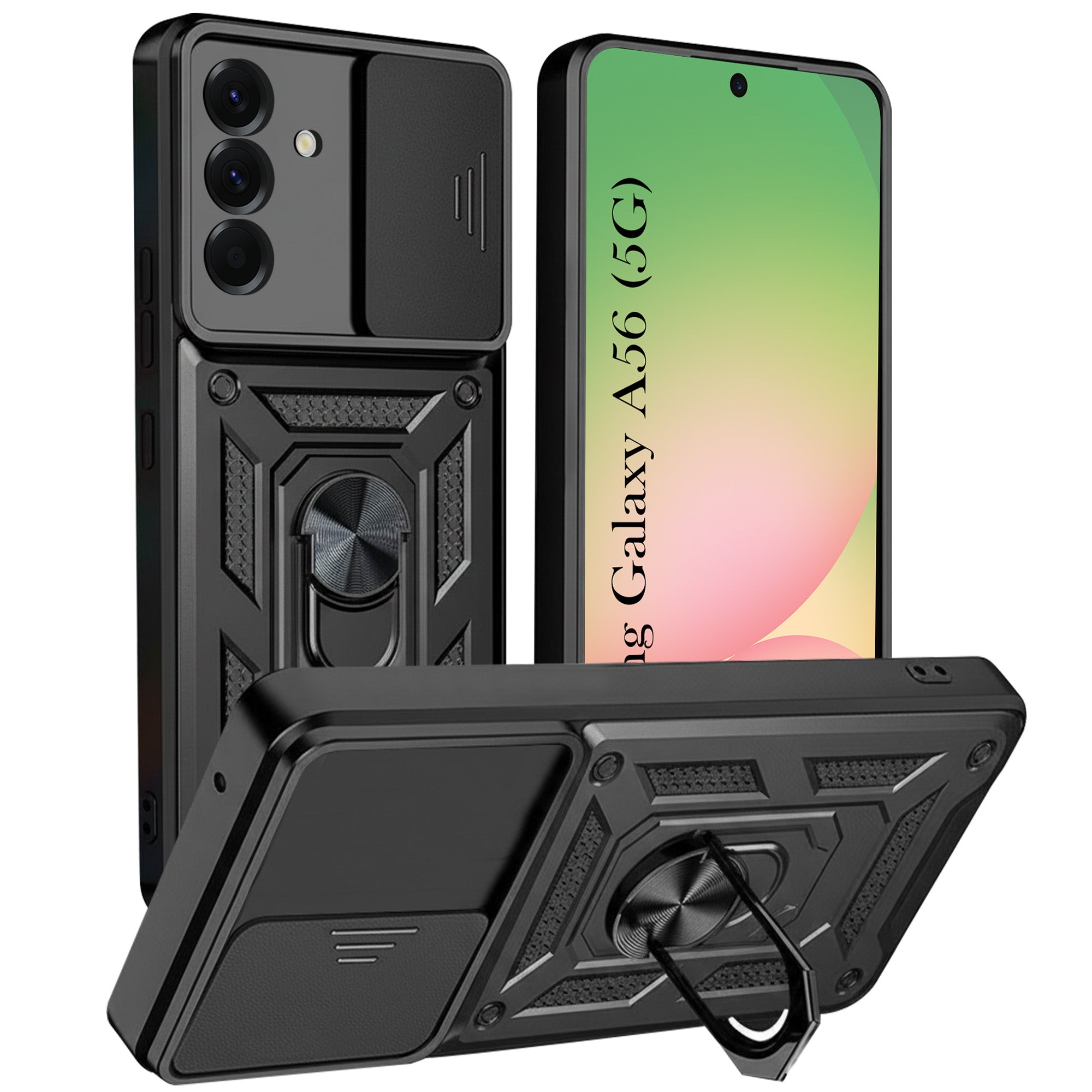 For Samsung Galaxy A56 Back Cover Case (Hybrid Dual Armor Polycarbonate)
