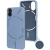 For Nothing Phone 2 Back Cover Case (Matte Finish Silicone with Inside Fiber cloth |Light Blue)