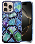 For Apple iPhone 16 Pro Back Cover Case ( Dual Design Glitter Sparkle and Detachable Diamond Print Case | Soft and Flexible)
