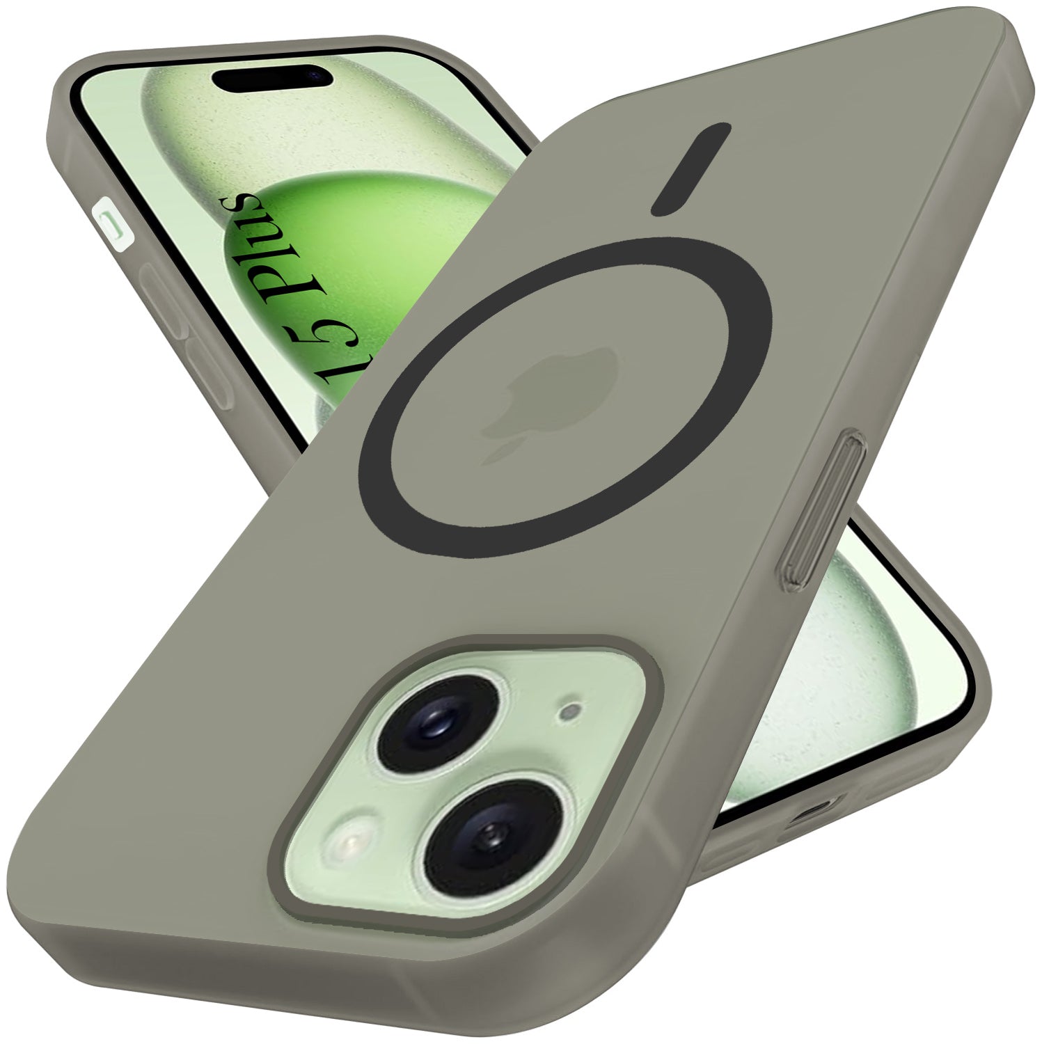 For Apple iPhone 15 Plus Back Cover Case (Frosted Matte Feel | MagSafe Compatible Wireless Charging | Polycarbonate Material)