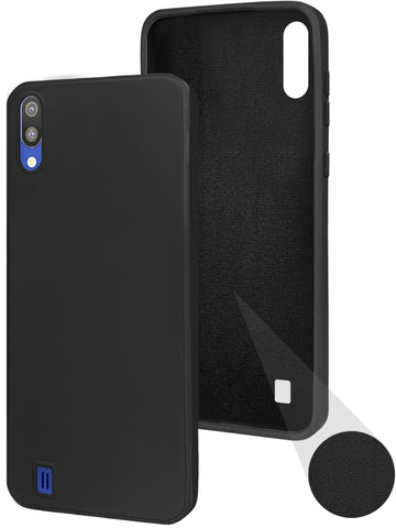 For Samsung Galaxy M10 Back Cover Case ( Matte Finish Silicone with Inside Fiber cloth)