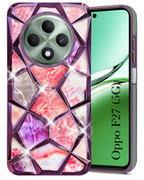 For Oppo F27 5G Back Cover Case (Dual Design Glitter Sparkle and Detachable Diamond Print Case | Soft and Flexible)