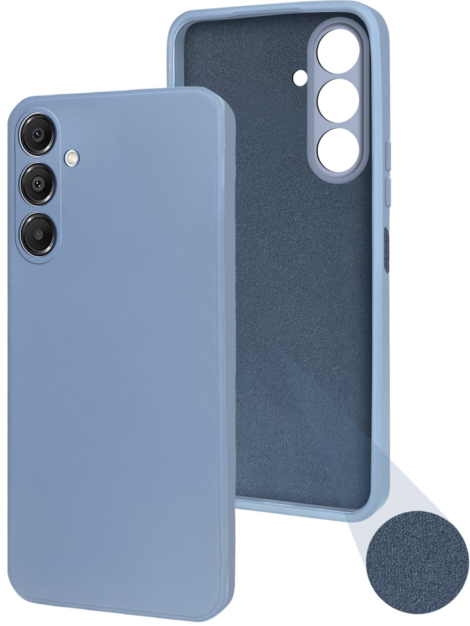 For Samsung Galaxy A16 5G Back Cover Case ( Matte Finish Silicone with Inside Fiber cloth)