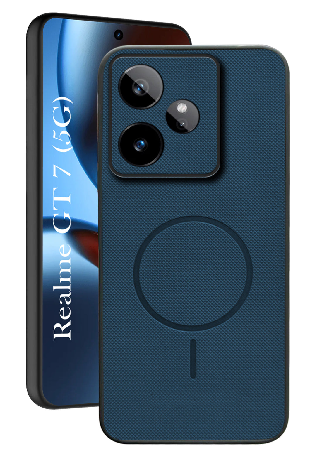 For Realme GT 7 Back Cover Case PU Leather (Texture Grip Design | Professional Minimalist | Camera Protection | Soft and Flexible)