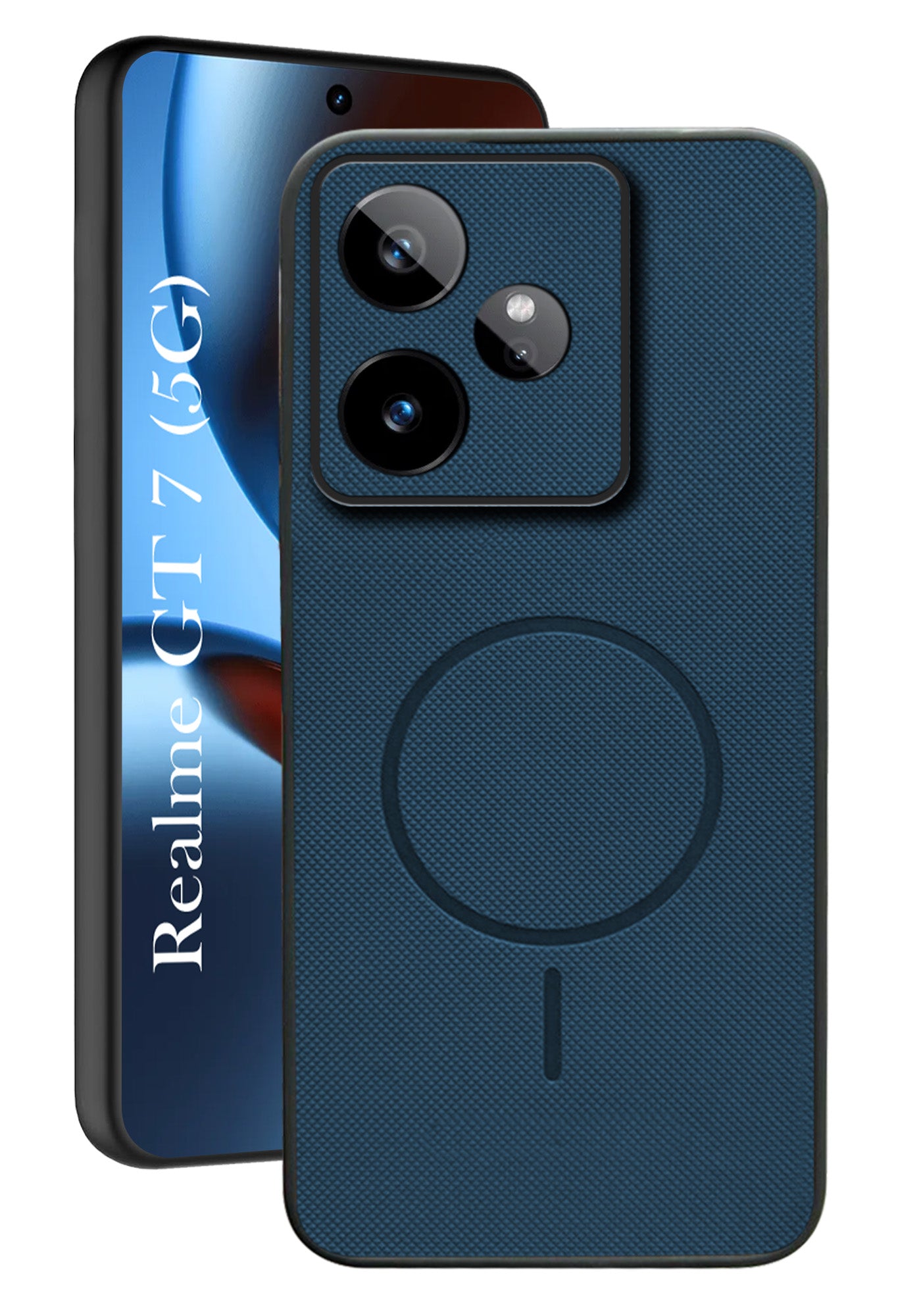 For Realme GT 7 Back Cover Case PU Leather (Texture Grip Design | Professional Minimalist | Camera Protection | Soft and Flexible)