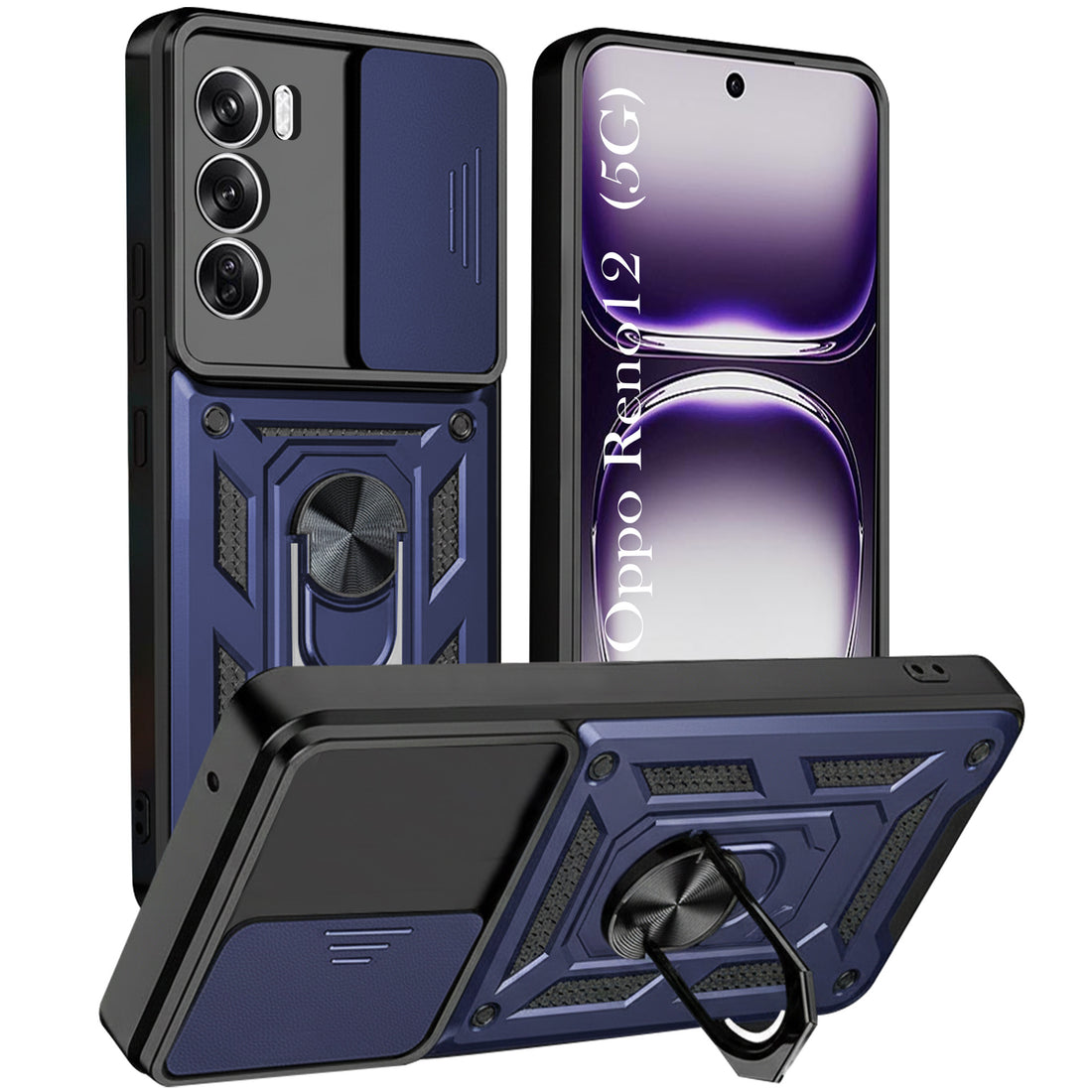 For Oppo Reno12 5G | Oppo Reno 12 5G Back Cover Case (Hybrid Dual Armor Polycarbonate)