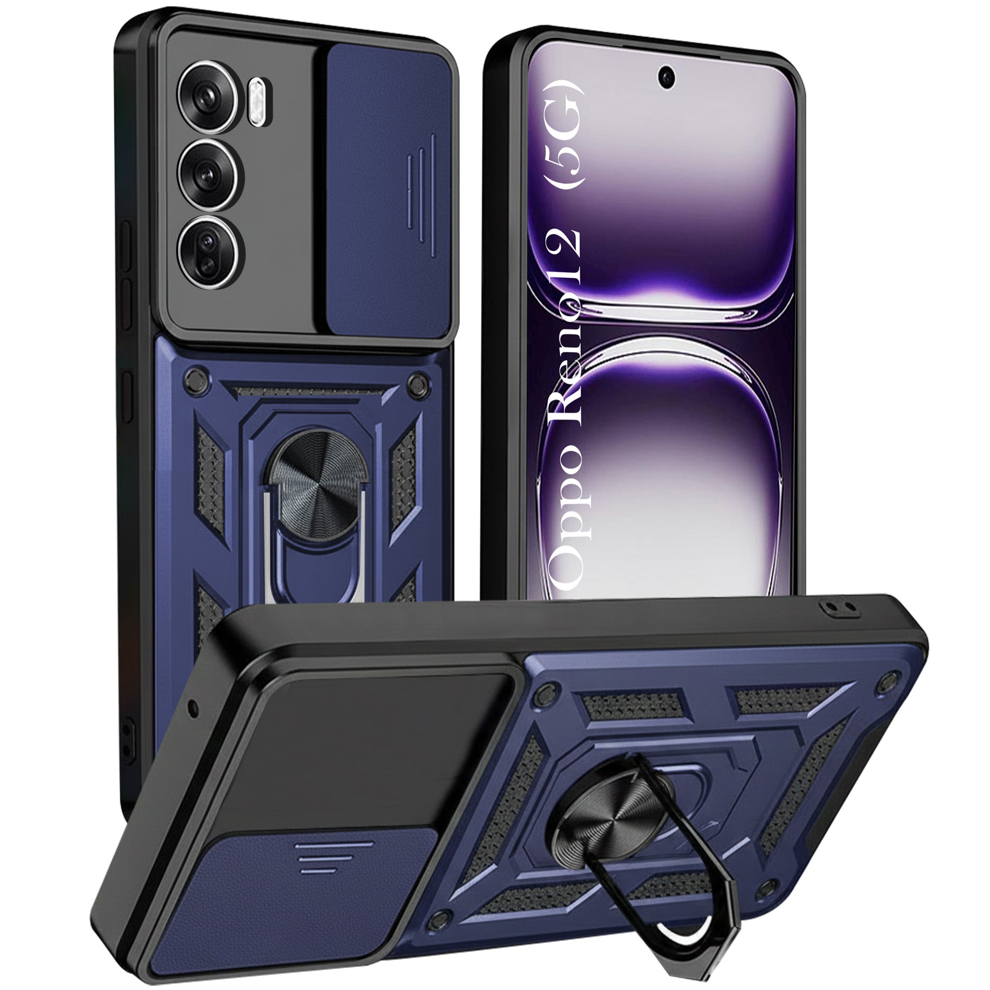 For Oppo Reno12 5G | Oppo Reno 12 5G Back Cover Case (Hybrid Dual Armor Polycarbonate)
