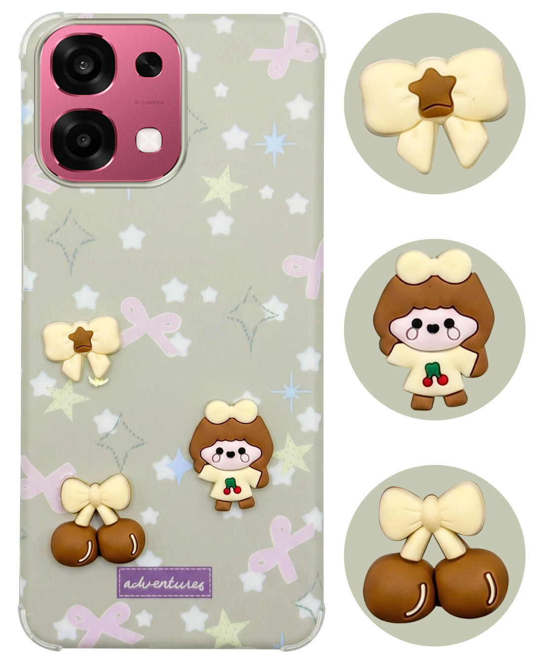 For Oppo F31 5G | Oppo F33 5G Back Cover Case (3D Cute Cartoons | Hard Back Side Soft | Matte Premium Finish | HD Printing)