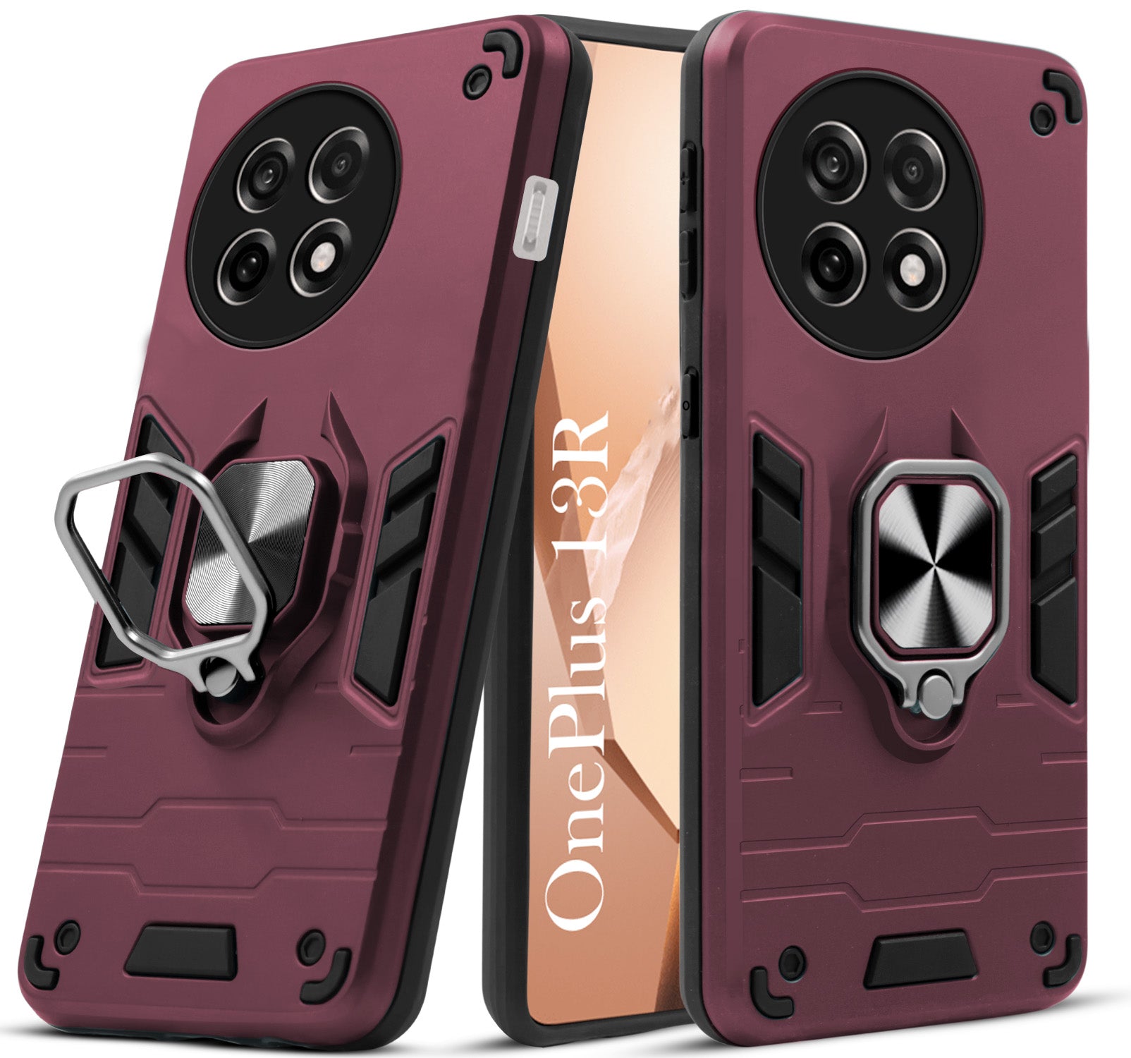 For OnePlus 13R Back Cover Case (Shockproof Polycarbonate Dual Layer Hybrid Armor)