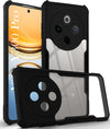 For Vivo Y300 Pro Back Cover Case (Shockproof with Polycarbonate Clear Panel | Professional Black)