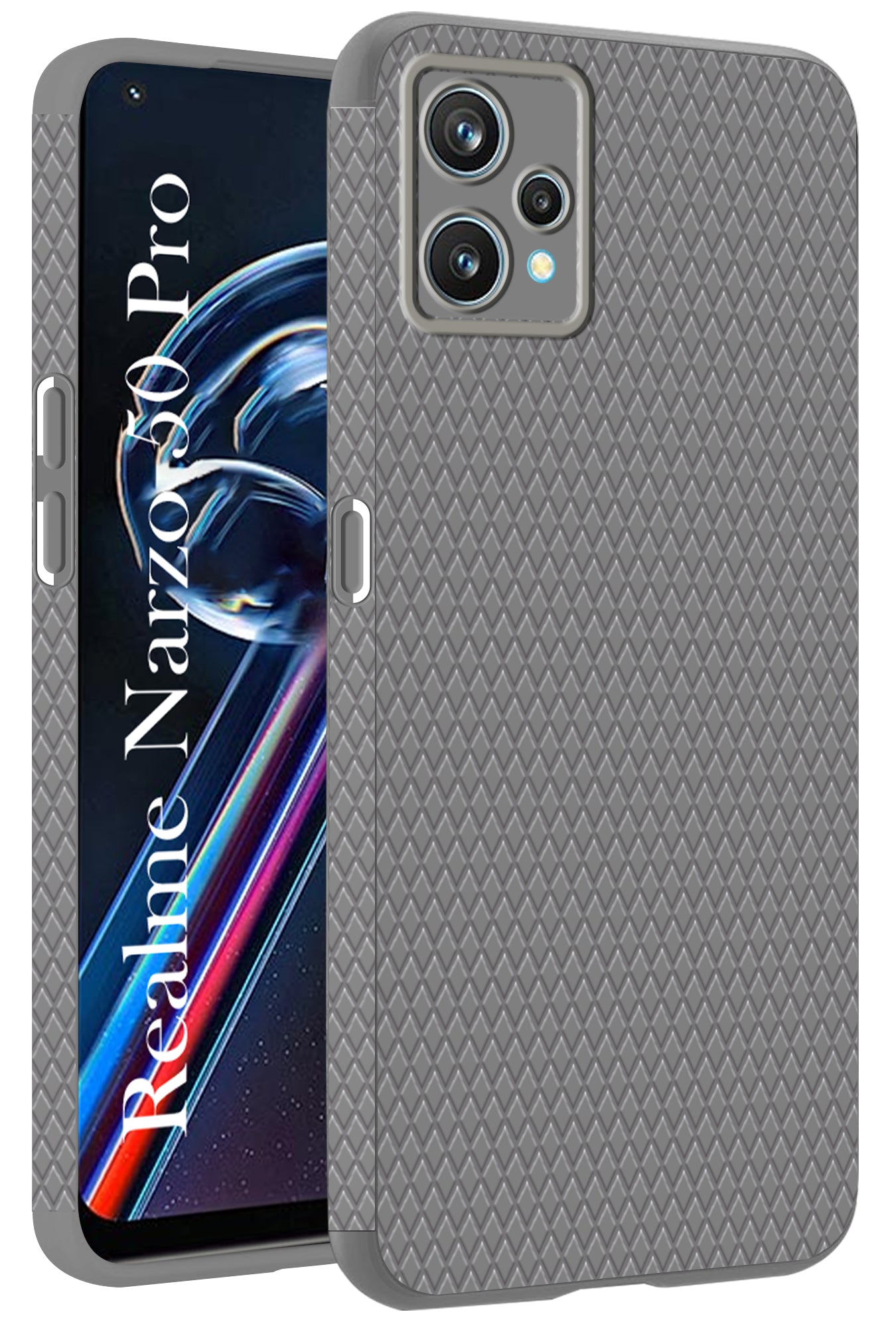 For Realme Narzo 50 Pro Back Cover Case (Liquid Silicone | Side Grip | Camera Protection)