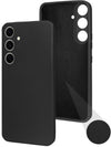 For Samsung Galaxy S24 FE Back Cover Case ( Matte Finish Silicone with Inside Fiber cloth)