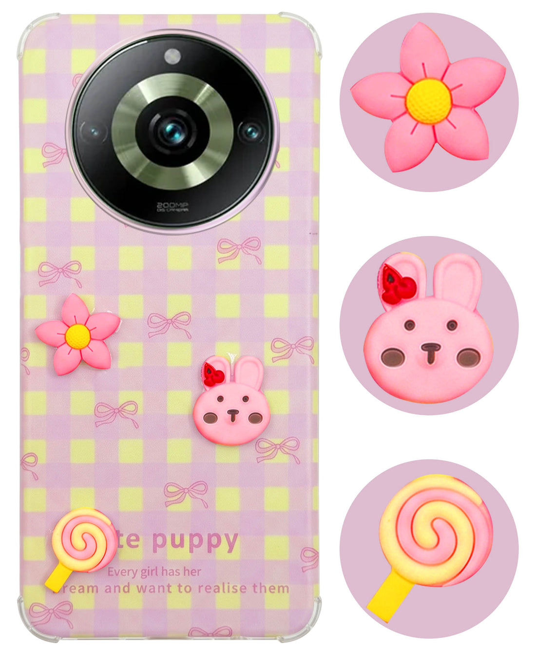 For Realme 11 Pro 5G | Realme 11 Pro Plus 5G Back Cover Case (3D Cute Cartoons | Hard Back Side Soft | Matte Premium Finish | HD Printing)