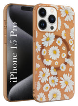 For Apple iPhone 15 Pro Back Cover Case (Cute Floral Design | Flower Print for Girls | MagSafe Compatible Wireless Charging)