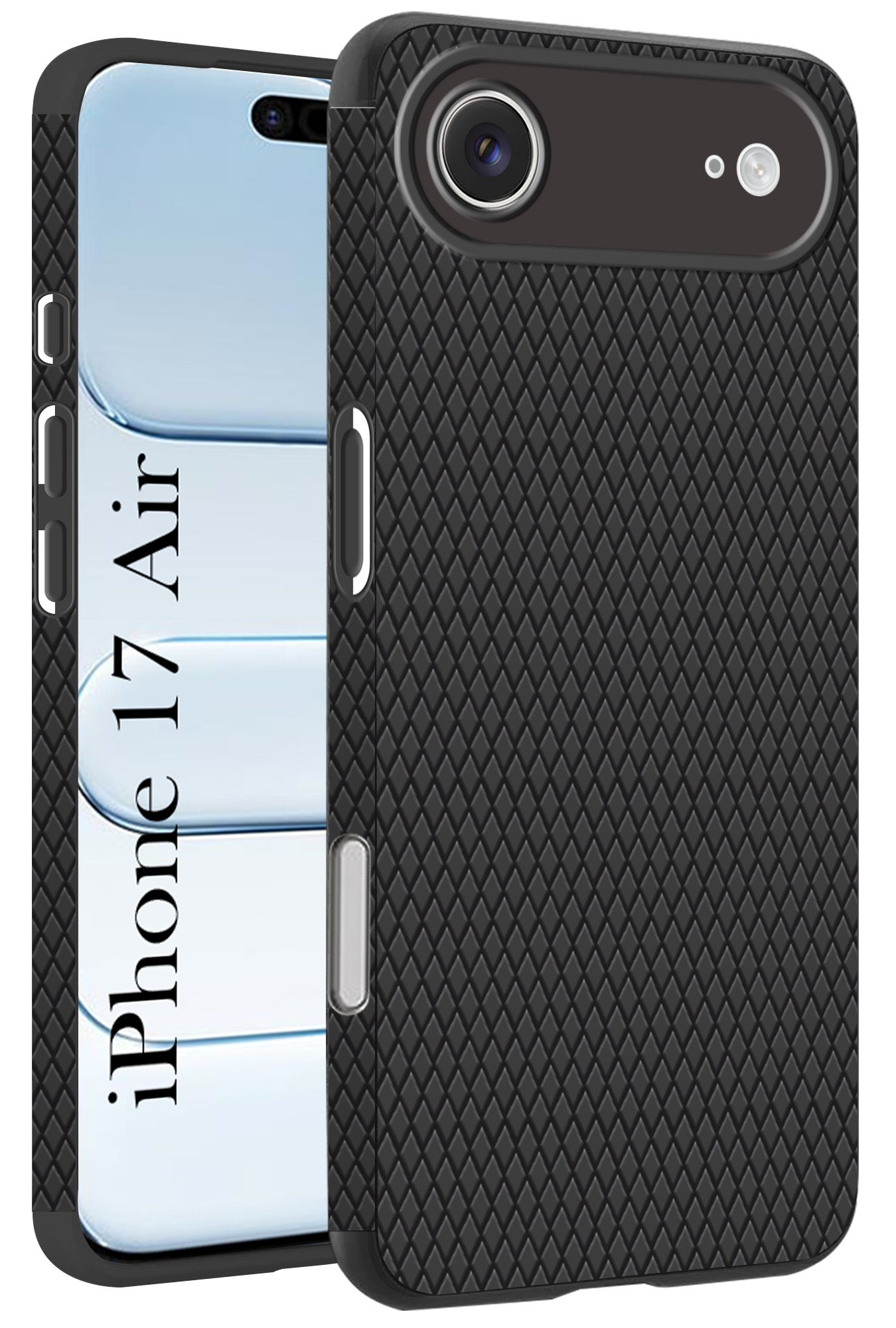 For Apple iPhone 17 Air Back Cover Case (Camera Protection | Side Grip Texture | Soft and Flexible)