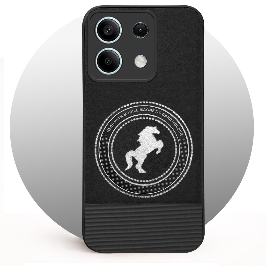 For Xiaomi Redmi Note 13 5G Back Cover Case PU Leather Finish (Professional Minimalist Texture | MagSafe Compatile | Camera Protection | Sleek Sober Formal)