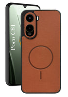 For Poco C81 5G Back Cover Case PU Leather (Texture Grip Design | Professional Minimalist | Camera Protection | Soft and Flexible)