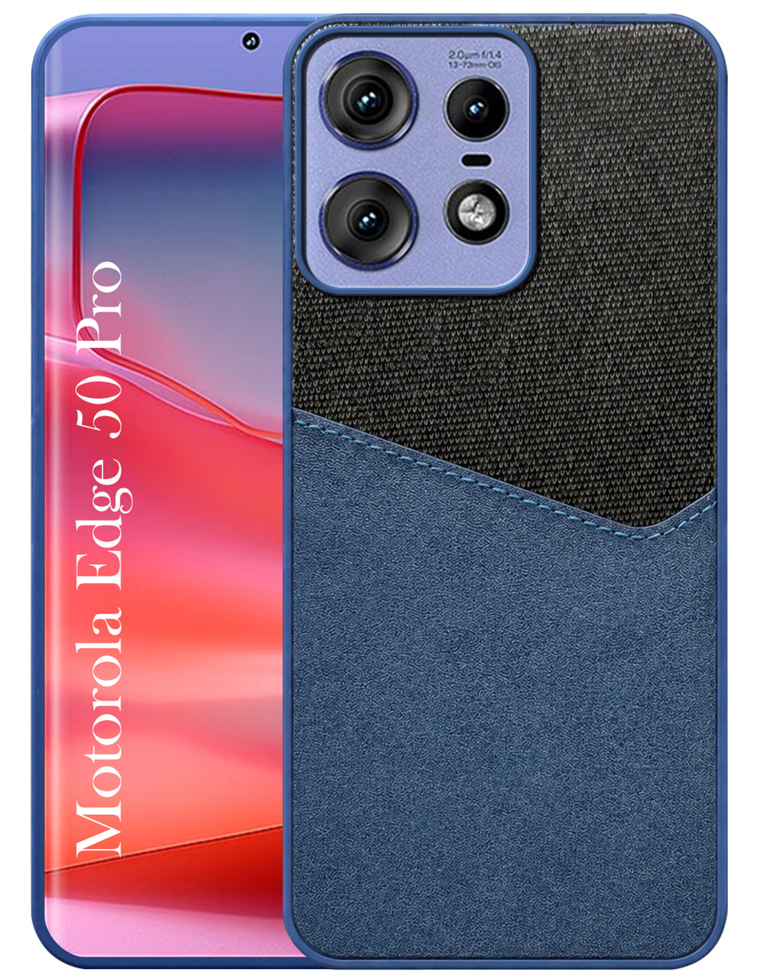 For Motorola Moto Edge 50 Pro Back Cover Case (Dual PU Leather Stitch | Professional Minimalist | Soft and Flexible)