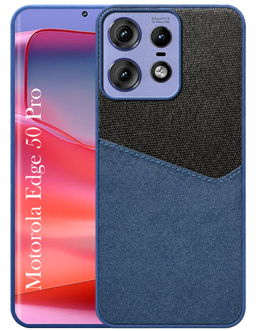 For Motorola Moto Edge 50 Pro Back Cover Case (Dual PU Leather Stitch | Professional Minimalist | Soft and Flexible)