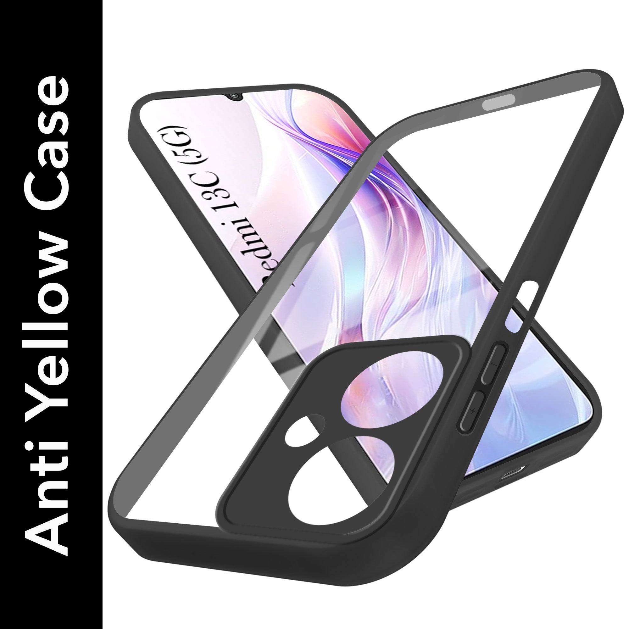 For Redmi 13C 5G Back Cover Case Ultra-Hybrid (Lifetime Anti Yellow | Anti Scratch | Crystal Clear Shockproof)