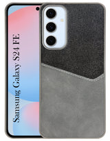 For Samsung Galaxy S24 FE Back Cover Case (Dual PU Leather Stitch | Professional Minimalist | Soft and Flexible)