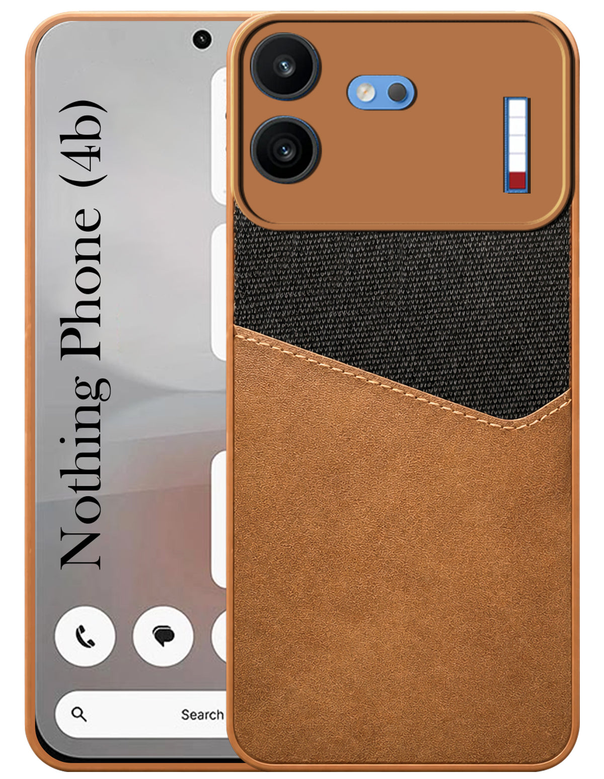 For Nothing Phone 4B 5G Back Cover Case (Dual PU Leather Stitch | Professional Minimalist | Soft and Flexible)