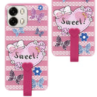 For Oppo A6 Pro Back Cover Case (3D Cute Heart Strap Holder | Camera Protection | Designer Girls Print)