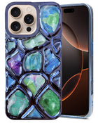 For Apple iPhone 16 Pro Max Back Cover Case ( Dual Design Glitter Sparkle and Detachable Diamond Print Case | Soft and Flexible)