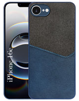 For iPhone 16e Back Cover Case  (Dual PU Leather Stitch | Professional Minimalist | Soft and Flexible)