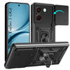 For Redmi Turbo 5 Back Cover Case Hybrid Armor (Sliding Shutter Camera Protection | Polycarbonate |Ring Holder Kickstand)