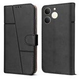 For Realme Narzo 80 Lite 4G Flip Cover Case ( Stitched Leather with Magnetic Closure)