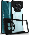 For Poco M8 5G Back Cover Case Hybrid (Shockproof with Polycarbonate Clear Panel | Professional Black)