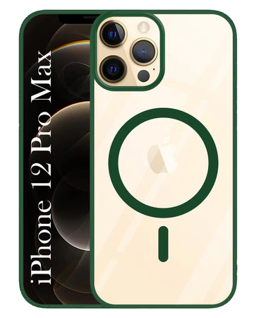 For Apple iPhone 12 Pro Max Back Cover Case (MagSafe Compatible Wireless Charging | Hybrid Camera Bump Protection | Shockproof Polycarbonate Material)