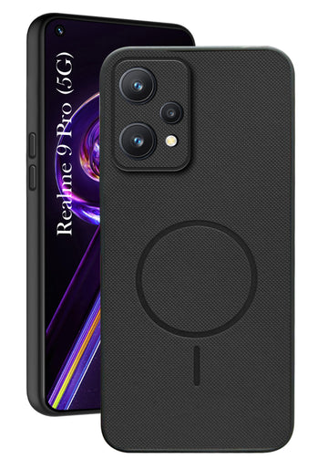For Realme 9 Pro Back Cover Case PU Leather (Texture Grip Design | Professional Minimalist | Camera Protection | Soft and Flexible)