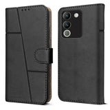 For Vivo Y200 Flip Cover Case (Stitched Leather with Magnetic Closure)