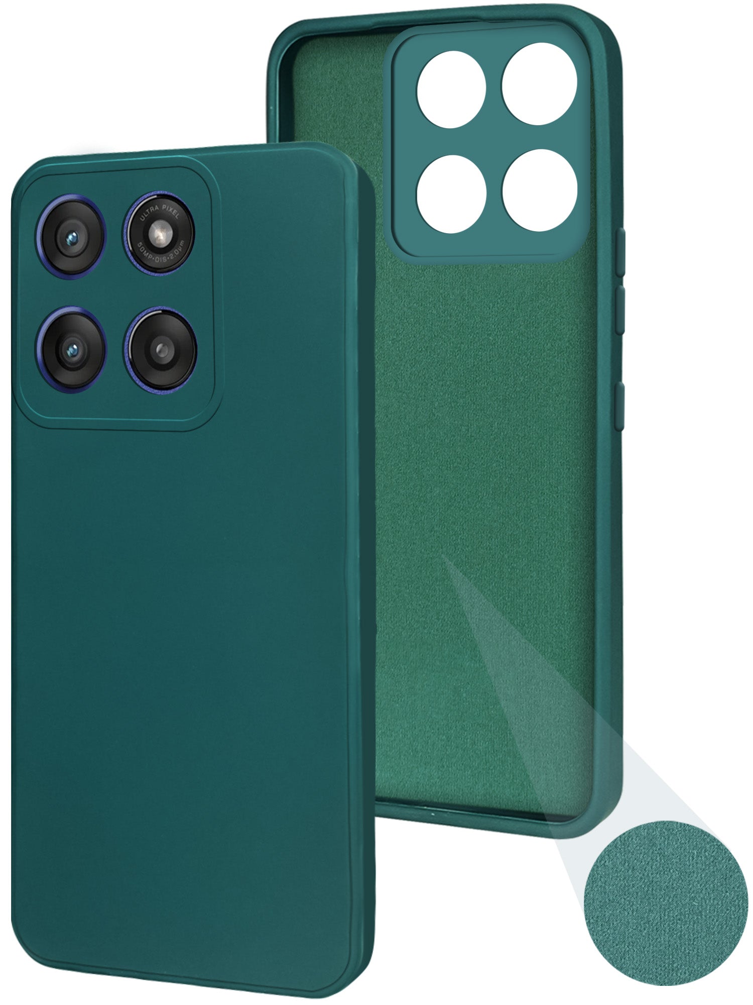 For Motorola Moto Edge 60 Stylus Back Cover Case (Matte Finish Silicone with Inside Fiber cloth)