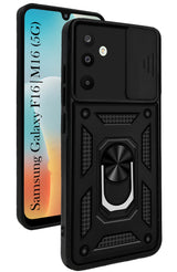 For Samsung Galaxy M16 5G | Samsung Galaxy F16 5G Back Cover Case (Hybrid Dual Armor Polycarbonate)