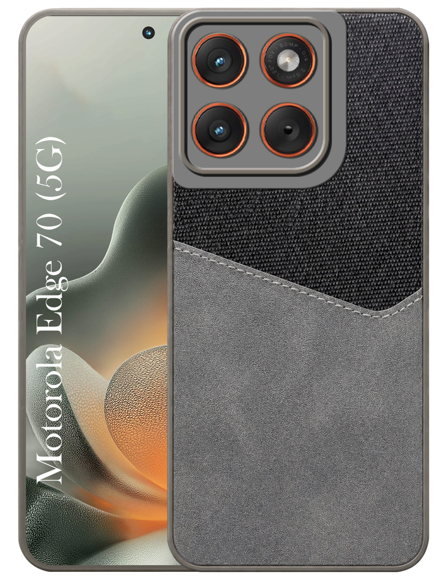 For Motorola Moto Edge 70 Back Cover Case (Dual PU Leather Stitch | Professional Minimalist | Soft and Flexible)
