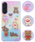 For Samsung Galaxy A57 5G Back Cover Case (3D Cute Cartoons | Hard Back Side Soft | Matte Premium Finish | HD Printing)