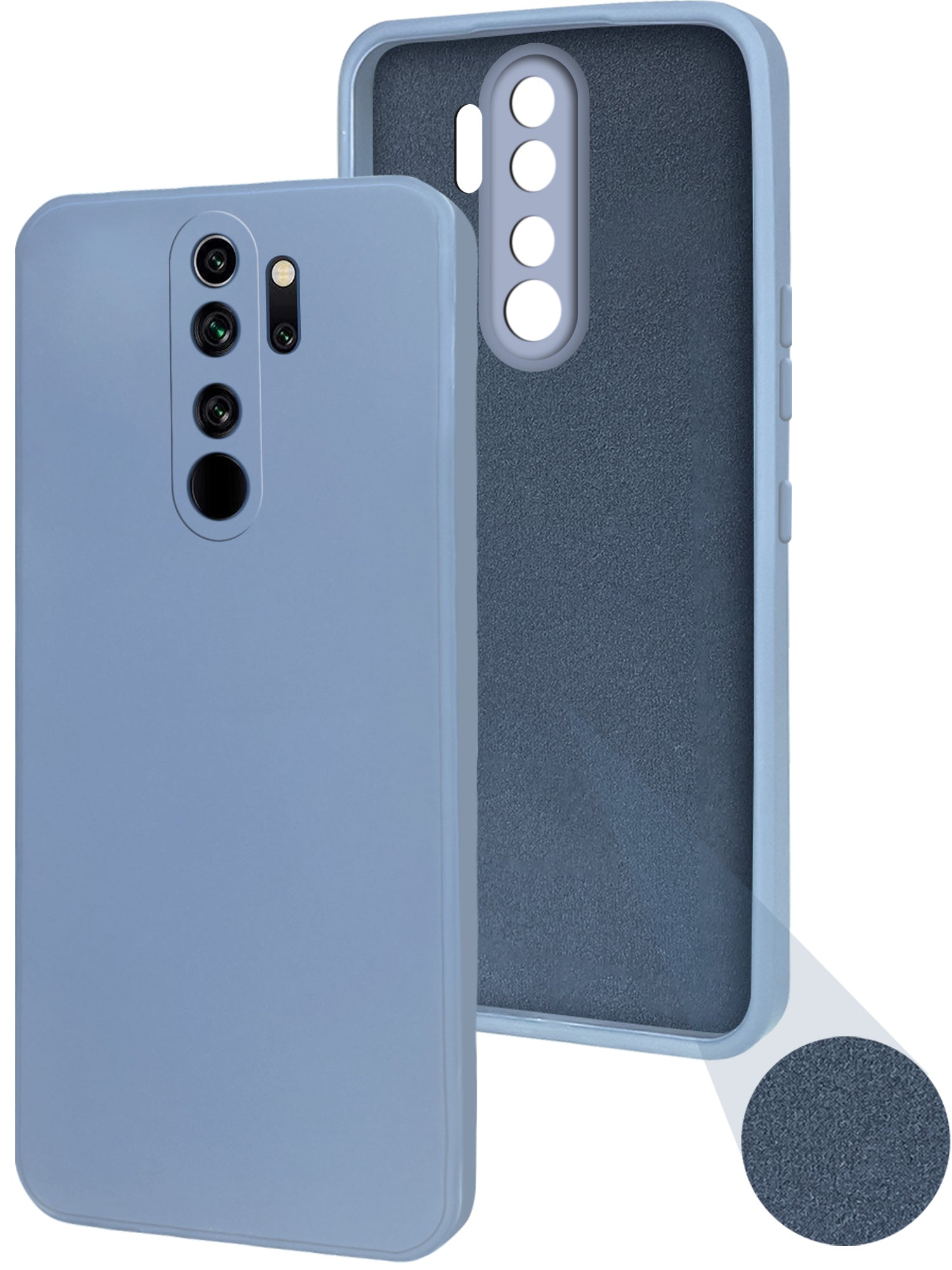 For Xiaomi Mi Redmi Note 8 Pro Back Cover Case ( Matte Finish Silicone with Inside Fiber cloth)