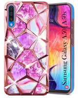 For Samsung Galaxy A50 | Galaxy A50s Back Cover Case (Dual Design Glitter Sparkle and Detachable Diamond Print Case | Soft and Flexible)